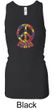 Ladies Peace Tanktop Funky Peace Longer Length Racerback Tank Top