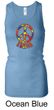 Ladies Peace Tanktop Funky Peace Longer Length Racerback Tank Top