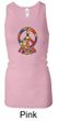 Ladies Peace Tanktop Funky Peace Longer Length Racerback Tank Top