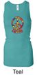 Ladies Peace Tanktop Funky Peace Longer Length Racerback Tank Top