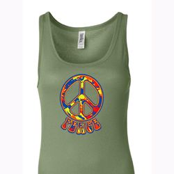 Ladies Peace Tanktop Funky Peace Longer Length Tank Top