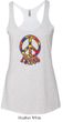 Ladies Peace Tanktop Funky Peace Tri Blend Racerback Tank Top