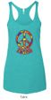 Ladies Peace Tanktop Funky Peace Tri Blend Racerback Tank Top