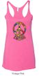 Ladies Peace Tanktop Funky Peace Tri Blend Racerback Tank Top