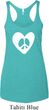 Ladies Peace Tanktop Hippie Heart Peace Tri Blend Racerback