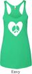 Ladies Peace Tanktop Hippie Heart Peace Tri Blend Racerback