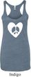 Ladies Peace Tanktop Hippie Heart Peace Tri Blend Racerback