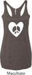 Ladies Peace Tanktop Hippie Heart Peace Tri Blend Racerback