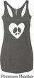 Ladies Peace Tanktop Hippie Heart Peace Tri Blend Racerback