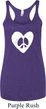Ladies Peace Tanktop Hippie Heart Peace Tri Blend Racerback