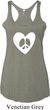Ladies Peace Tanktop Hippie Heart Peace Tri Blend Racerback