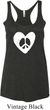 Ladies Peace Tanktop Hippie Heart Peace Tri Blend Racerback