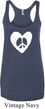 Ladies Peace Tanktop Hippie Heart Peace Tri Blend Racerback