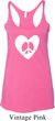 Ladies Peace Tanktop Hippie Heart Peace Tri Blend Racerback