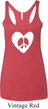 Ladies Peace Tanktop Hippie Heart Peace Tri Blend Racerback