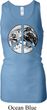 Ladies Peace Tanktop Peace Earth Longer Length Racerback Tank Top
