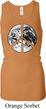 Ladies Peace Tanktop Peace Earth Longer Length Racerback Tank Top