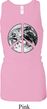 Ladies Peace Tanktop Peace Earth Longer Length Racerback Tank Top