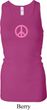 Ladies Peace Tanktop Pink Peace Longer Length Racerback Tank