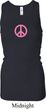 Ladies Peace Tanktop Pink Peace Longer Length Racerback Tank