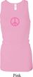 Ladies Peace Tanktop Pink Peace Longer Length Racerback Tank