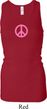 Ladies Peace Tanktop Pink Peace Longer Length Racerback Tank