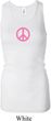 Ladies Peace Tanktop Pink Peace Longer Length Racerback Tank
