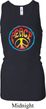 Ladies Peace Tanktop Psychedelic Peace Longer Length Racerback Tank