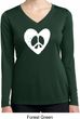 Ladies Peace Tee Hippie Heart Peace Dry Wicking Long Sleeve