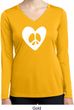 Ladies Peace Tee Hippie Heart Peace Dry Wicking Long Sleeve