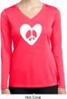 Ladies Peace Tee Hippie Heart Peace Dry Wicking Long Sleeve