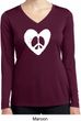 Ladies Peace Tee Hippie Heart Peace Dry Wicking Long Sleeve