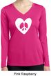 Ladies Peace Tee Hippie Heart Peace Dry Wicking Long Sleeve