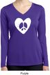 Ladies Peace Tee Hippie Heart Peace Dry Wicking Long Sleeve