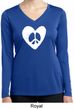 Ladies Peace Tee Hippie Heart Peace Dry Wicking Long Sleeve