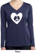 Ladies Peace Tee Hippie Heart Peace Dry Wicking Long Sleeve