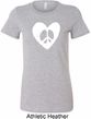 Ladies Peace Tee Hippie Heart Peace Longer Length Shirt