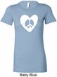 Ladies Peace Tee Hippie Heart Peace Longer Length Shirt