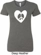 Ladies Peace Tee Hippie Heart Peace Longer Length Shirt