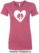 Ladies Peace Tee Hippie Heart Peace Longer Length Shirt