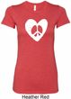 Ladies Peace Tee Hippie Heart Peace Longer Length Shirt