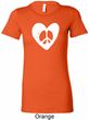 Ladies Peace Tee Hippie Heart Peace Longer Length Shirt