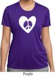 Ladies Peace Tee Hippie Heart Peace Moisture Wicking T-shirt