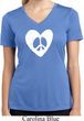 Ladies Peace Tee Hippie Heart Peace Moisture Wicking V-neck