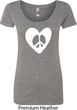 Ladies Peace Tee Hippie Heart Peace Scoop Neck