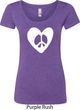Ladies Peace Tee Hippie Heart Peace Scoop Neck