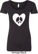 Ladies Peace Tee Hippie Heart Peace Scoop Neck
