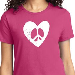 Ladies Peace Tee Hippie Heart Peace T-shirt Ladies Peace Tee Hippie Heart Peace T-shirt
