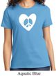 Ladies Peace Tee Hippie Heart Peace T-shirt