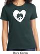 Ladies Peace Tee Hippie Heart Peace T-shirt
